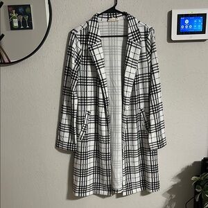 Plaid Women's Long Blazer